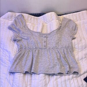 No Boundaries Light Gray Kids Short Sleeve Top